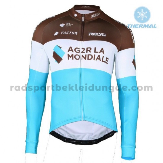 2018 AG2R La Mondiale Radtrikot (Winter Thermal Fleece) M002