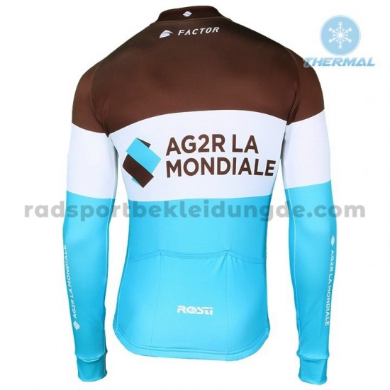 2018 AG2R La Mondiale Radtrikot (Winter Thermal Fleece) M002