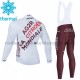 Radtrikot Langarm + Trägerhose Lange 2021 AG2R Citroen Team Winter Thermal Fleece M001