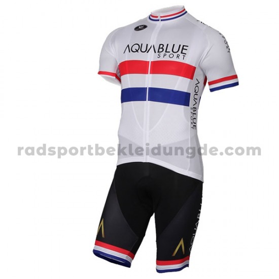 Fahrradtrikot +Trägershort 2017 Aqua Blue Sport M001