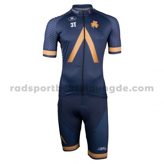 Fahrradtrikot +Trägershort 2018 Aqua Blue Sport M001