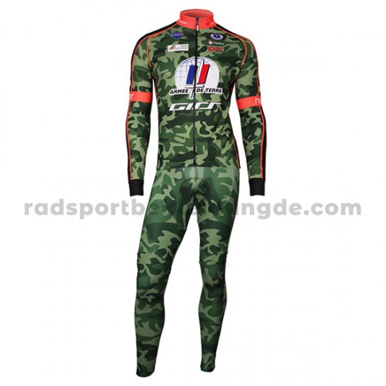 Radtrikot Langarm + Trägerhose Lange 2017 Armee De Terre M001