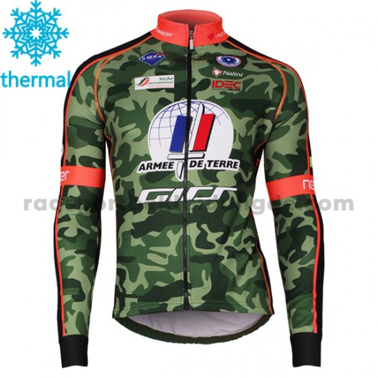 Radtrikot Langarm + Trägerhose Lange 2017 Armee De Terre Winter Thermal Fleece M001