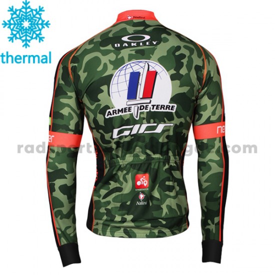 Radtrikot Langarm + Trägerhose Lange 2017 Armee De Terre Winter Thermal Fleece M001
