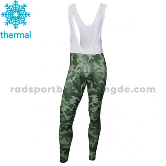 Radtrikot Langarm + Trägerhose Lange 2017 Armee De Terre Winter Thermal Fleece M001