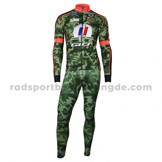 Radtrikot Langarm + Trägerhose Lange 2018 Armee De Terre M001