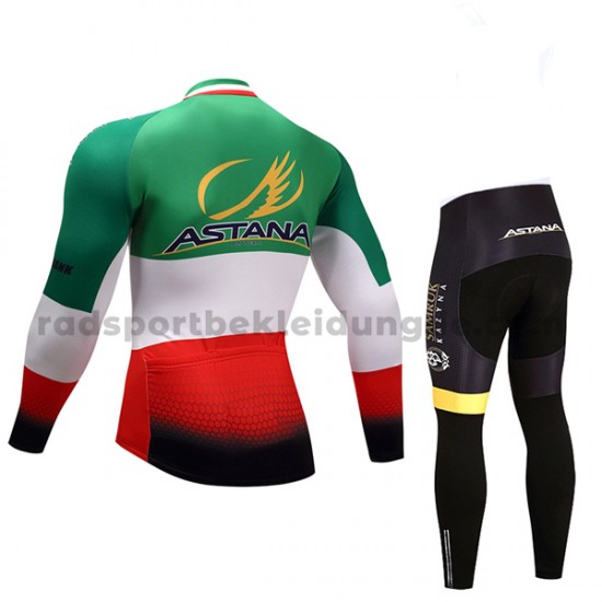 Radtrikot Langarm + Radhose Lange 2017 Astana Pro Team Kinder M004