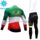 Radtrikot Langarm + Trägerhose Lange 2017 Astana Pro Team Winter Thermal Fleece M004