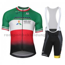 Fahrradtrikot +Trägershort 2017 Astana Pro Team Frauen M004