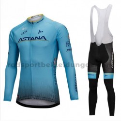 Radtrikot Langarm + Trägerhose Lange 2018 Astana Pro Team M001