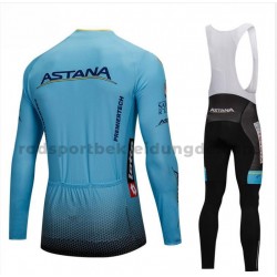 Radtrikot Langarm + Trägerhose Lange 2018 Astana Pro Team M001