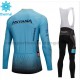 Radtrikot Langarm + Trägerhose Lange 2018 Astana Pro Team Winter Thermal Fleece M001