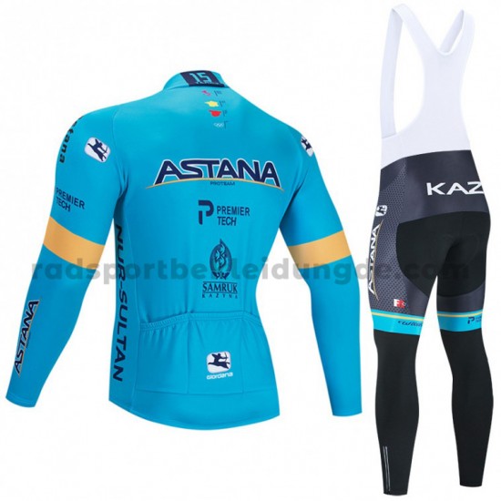 Radtrikot Langarm + Trägerhose Lange 2020 Astana Pro Team M001