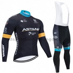 Radtrikot Langarm + Trägerhose Lange 2020 Astana Pro Team M002