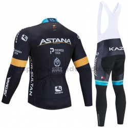 Radtrikot Langarm + Trägerhose Lange 2020 Astana Pro Team M002