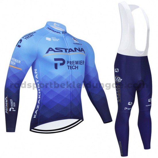 Radtrikot Langarm + Trägerhose Lange 2021 Astana–Premier Tech M001