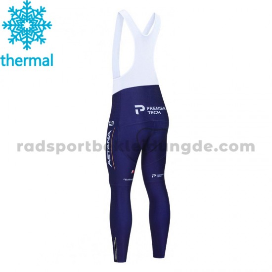 2021 Astana–Premier Tech Trägerhose Lange (Winter Thermal Fleece) M001
