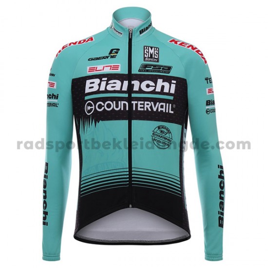 Radtrikot Langarm + Trägerhose Lange 2017 Bianchi Countervail M001
