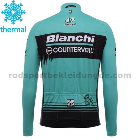Radtrikot Langarm + Trägerhose Lange 2017 Bianchi Countervail Winter Thermal Fleece M001