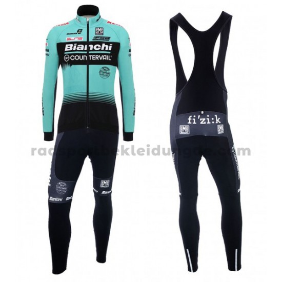 Radtrikot Langarm + Trägerhose Lange 2018 Bianchi Countervail M001