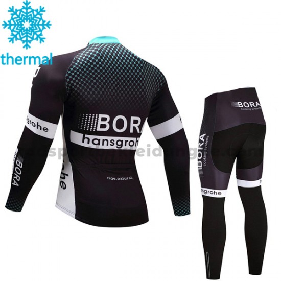 Radtrikot Langarm + Radhose Lange 2017 Bora-Hansgrohe Kinder Winter Thermal Fleece M001