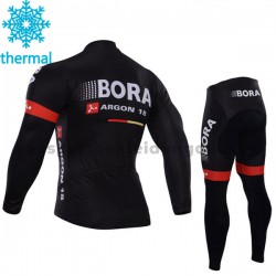 Radtrikot Langarm + Radhose Lange 2017 Bora-Hansgrohe Kinder Winter Thermal Fleece M003