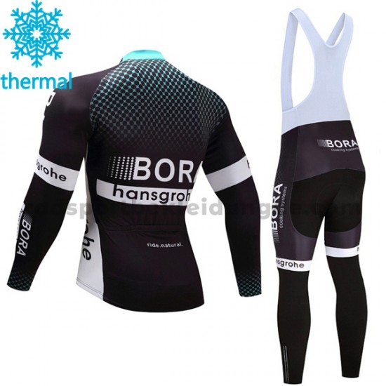 Radtrikot Langarm + Trägerhose Lange 2017 Bora-Hansgrohe Winter Thermal Fleece M001