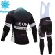 Radtrikot Langarm + Trägerhose Lange 2017 Bora-Hansgrohe Winter Thermal Fleece M001