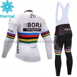 Radtrikot Langarm + Trägerhose Lange 2017 Bora-Hansgrohe Winter Thermal Fleece M002