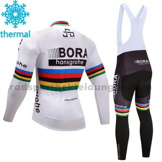 Radtrikot Langarm + Trägerhose Lange 2017 Bora-Hansgrohe Winter Thermal Fleece M002