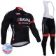 Radtrikot Langarm + Trägerhose Lange 2017 Bora-Hansgrohe Winter Thermal Fleece M003