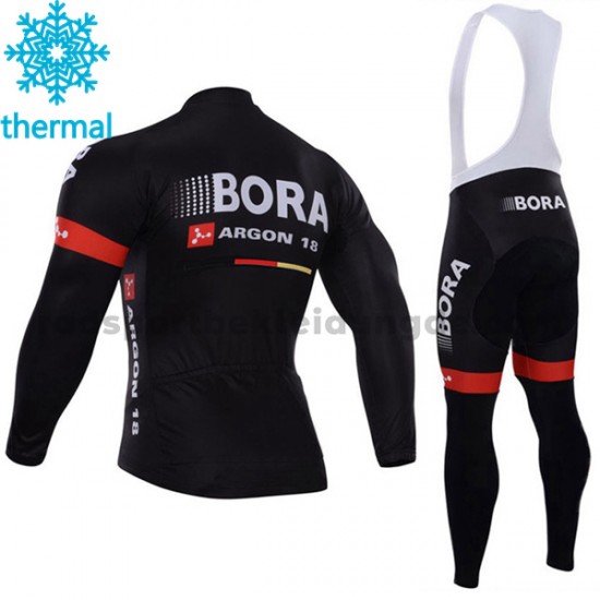 Radtrikot Langarm + Trägerhose Lange 2017 Bora-Hansgrohe Winter Thermal Fleece M003