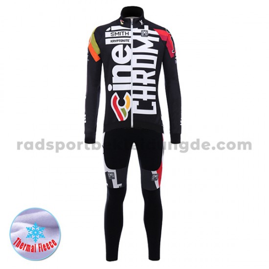 Radtrikot Langarm + Trägerhose Lange 2017 Cinelli Chrome Winter Thermal Fleece M001