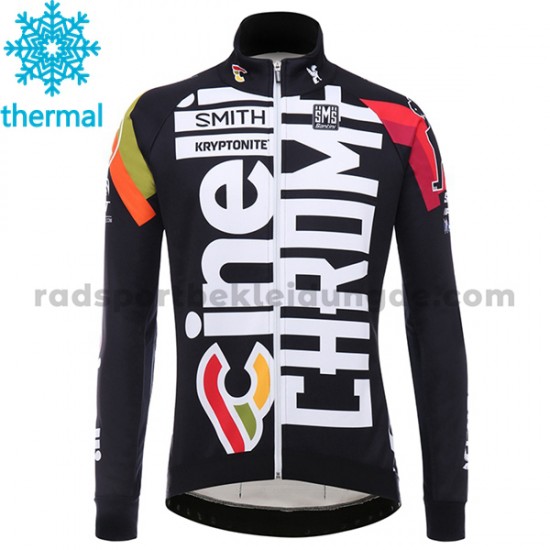 Radtrikot Langarm + Trägerhose Lange 2017 Cinelli Chrome Winter Thermal Fleece M001