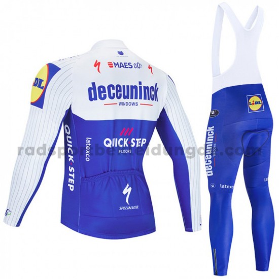 Radtrikot Langarm + Trägerhose Lange 2020 Deceuninck–Quick-Step M001
