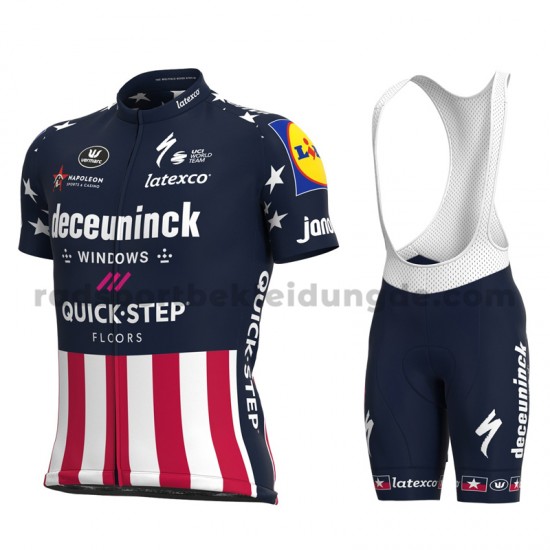 Fahrradtrikot +Trägershort 2021 Deceuninck–Quick-Step M004