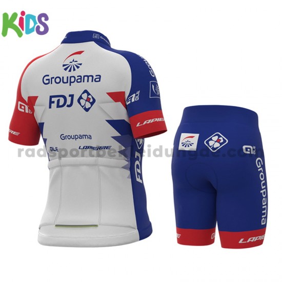 Fahrradtrikot + Radhose 2021 Groupama-FDJ Kinder M001