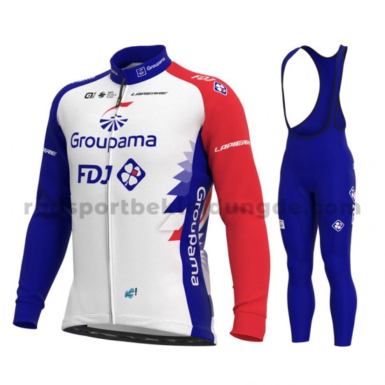 Radtrikot Langarm + Trägerhose Lange 2021 Groupama-FDJ M001