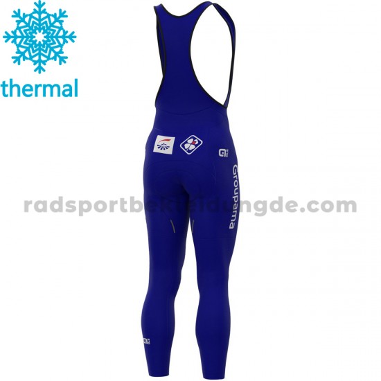 2021 Groupama-FDJ Trägerhose Lange (Winter Thermal Fleece) M001