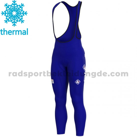 2021 Groupama-FDJ Trägerhose Lange (Winter Thermal Fleece) M001