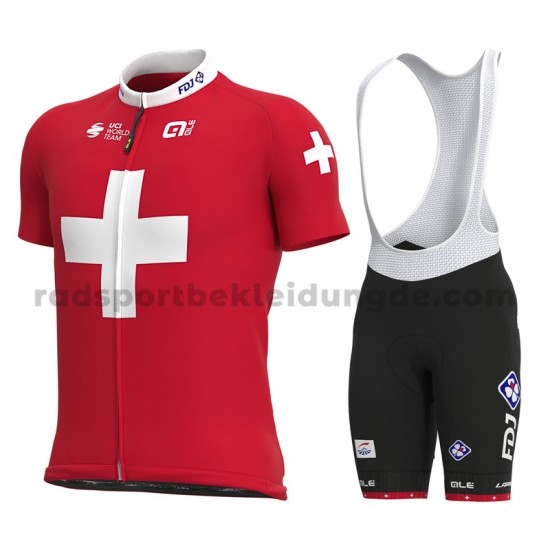 Fahrradtrikot +Trägershort 2021 Groupama-FDJ M002