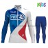 Radtrikot Langarm + Radhose Lange 2017 FDJ Kinder M001