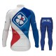 Radtrikot Langarm + Radhose Lange 2017 FDJ Kinder M001
