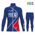 Radtrikot Langarm + Radhose Lange 2017 FDJ Kinder M002
