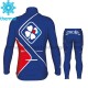 Radtrikot Langarm + Radhose Lange 2017 FDJ Kinder Winter Thermal Fleece M002