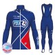 Radtrikot Langarm + Trägerhose Lange 2017 FDJ Winter Thermal Fleece M002