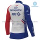 Radtrikot Langarm + Trägerhose Lange 2018 FDJ Winter Thermal Fleece M001