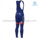 Radtrikot Langarm + Trägerhose Lange 2018 FDJ Winter Thermal Fleece M001