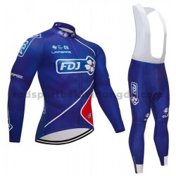 Radtrikot Langarm + Trägerhose Lange 2018 FDJ M002