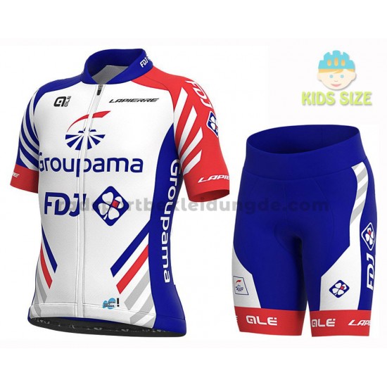 Fahrradtrikot + Radhose 2020 Groupama–FDJ Kinder M001